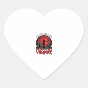 Vergeet Prinses Wil Zyn Vampier Halloween_1 Hart Sticker