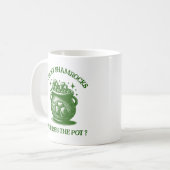 Vergeet Shamrocks, waar is de pot grappig Leprecha Koffiemok (Voorkant links)