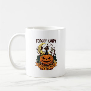 Vergeet Snoep Geef Me Alleen Katten Halloween Pomp Koffiemok