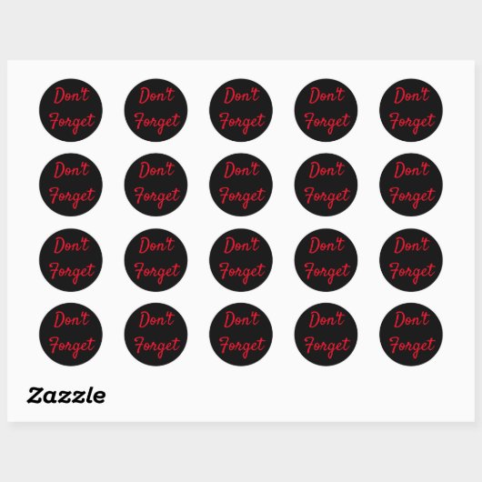 Vergeet stickers niet (Vel)