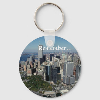 Vergeet ~ Twin Towers Uitzicht~ WTC NYC Manhattan Sleutelhanger