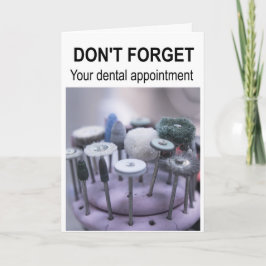 Vergeet uw tandartsafspraak niet. kaart