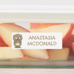 Vergeetachtige mollige hamster cartoon gepersonali labels