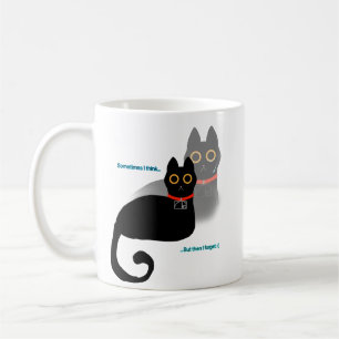 Vergeetachtige Zwarte Kat Koffie Mok 11 oz
