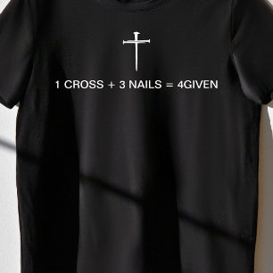 Vergelijking Eén Kruis Drie Spijkers Wit Kruis Dam T-shirt