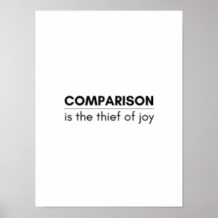 Vergelijking is de dief van vreugde - Motivatie Po Poster