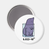 Vergelijking van de mol met een bekertje magneet (Voorkant / Achterkant)