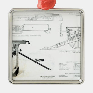 Vergelijking van het automatische Pistool van de K Metalen Ornament