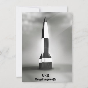 Vergeltungswaffe V2 Rocket B&W  stijl. Kaart