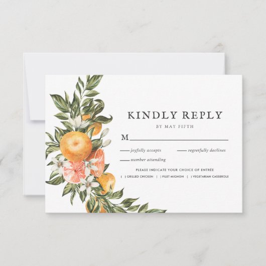 Verger de Citrus | Boho Greenery RSVP avec repas (Devant)