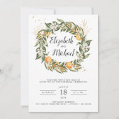 Verger de Citrus | Invitation de mariage botanique (Devant)