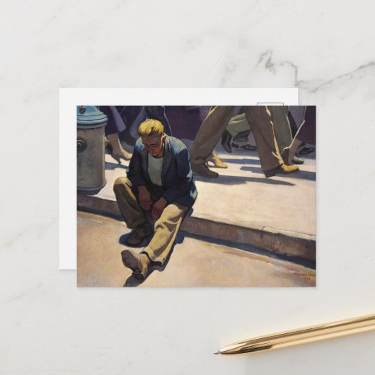 Vergeten Man van Maynard Dixon Briefkaart (Voorkant / Achterkant in situ)