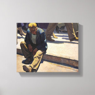 Vergeten Man van Maynard Dixon Canvas Afdruk