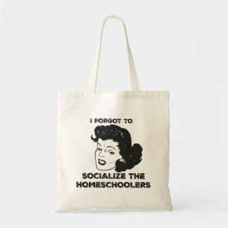 vergeten om de Homeschoolers Canvas tas te sociali