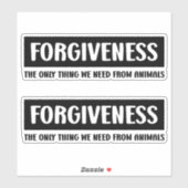Vergeving, 2 in 1, Veganistisch Sticker (Vel)
