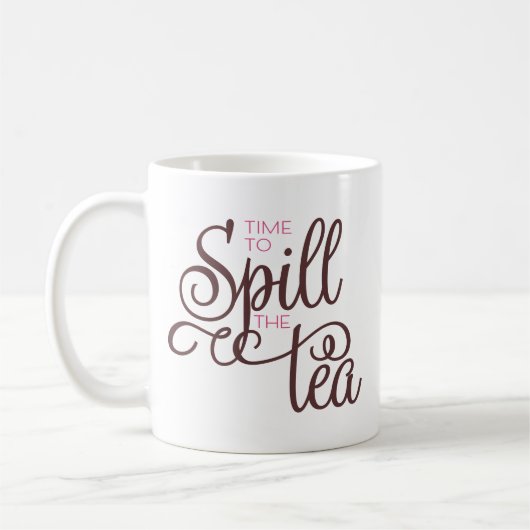 Vergif de Tea Quote Trendy Brown Pink Coffee Mok (Links)
