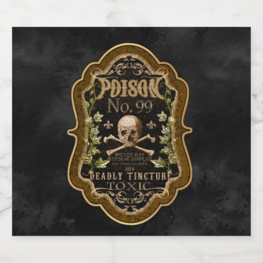  vergif schedel: Halloween apotheek Bier Etiket (Enkel label)