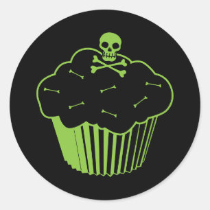 Vergift Cupcake Ronde Sticker
