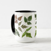 Vergiftig ijsplaat botanisch leder design mok (Voorkant links)