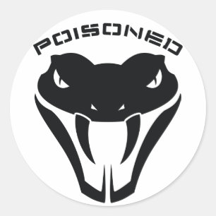 vergiftigd ronde sticker