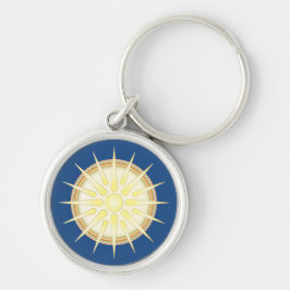 Vergina Sun Premium Ronde Sleutelhanger
