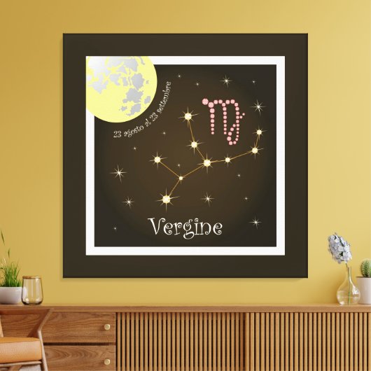 Vergine 23 agosto al 23 settembre Leinwand Canvas Afdruk (Insitu (Woonkamer))