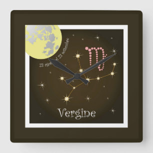 Vergine 23 agosto al 23 settembre Uhr Vierkante Klok