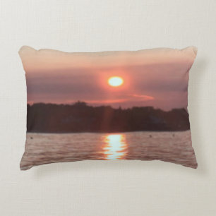 Verglaasde zonsondergang accent kussen