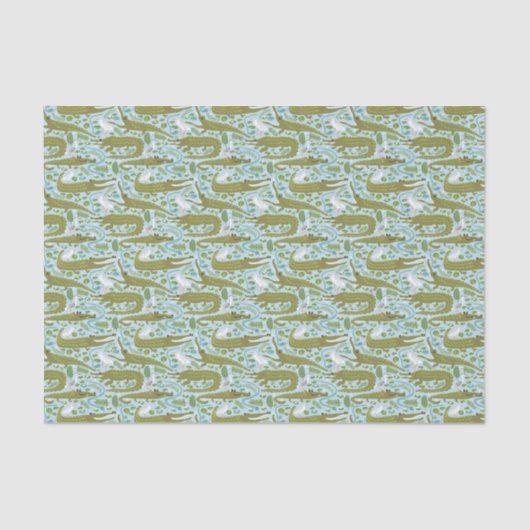 verglades alligators tissuepapier (Voorkant)