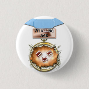 Verglazing medaille knop ronde button 3,2 cm