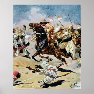 Vergoeding van de 21ste Lancers bij Omdurman Poster