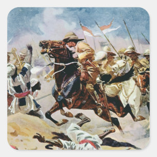 Vergoeding van de 21ste Lancers bij Omdurman Vierkante Sticker
