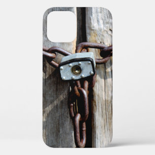 Vergrendelde houten deuren iPhone 12 hoesje