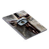 Vergrendelde houten deuren notitieboek (Rechterzijde)