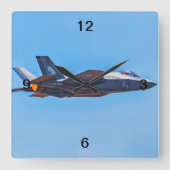 Vergrendelde Martin F-35A Lightning II Wall Clock Vierkante Klok (Voorkant)