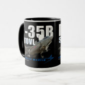 Vergrendelde Martin F-35B Lightning II Stealth Fig Mok (Voorkant links)