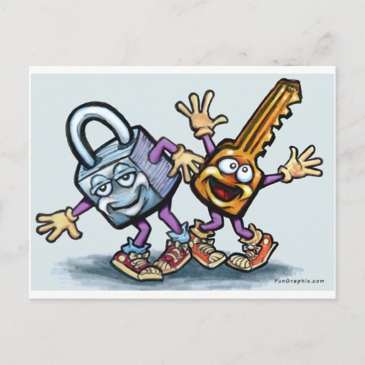 Vergrendeling n toets briefkaart (Voorkant)