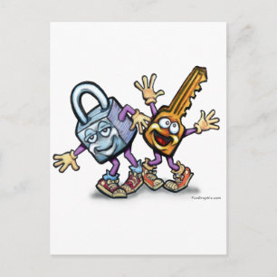 Vergrendeling n toets briefkaart