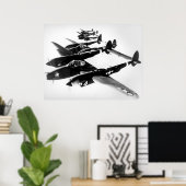 Vergrendeling P-38 Poster (Thuiskantoor)