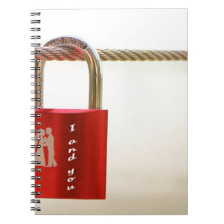 Vergrendeling van de liefde notitieboek