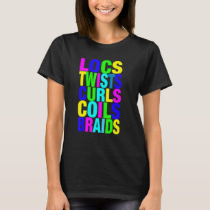 Vergrendelingstaafjes vervaagt natuurlijke haarsti t-shirt