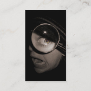 vergrootend optometrist visitekaartje