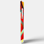 Vergrootende gekromde rode slagen die in puin over Case-Mate iPhone case (Achterkant / Links)