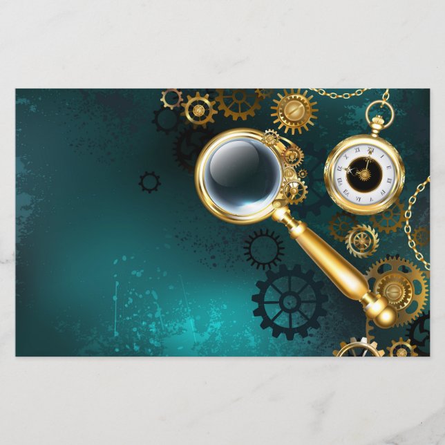 Vergrootglas in Steampunk stijl (Voorkant)