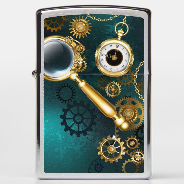 Vergrootglas in Steampunk stijl (Voorkant)
