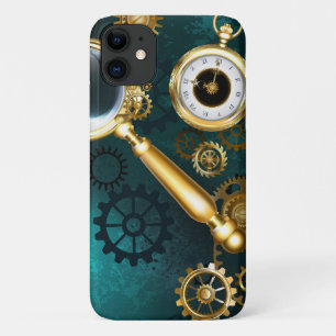 Vergrootglas in Steampunk-stijl iPhone 11 Hoesje