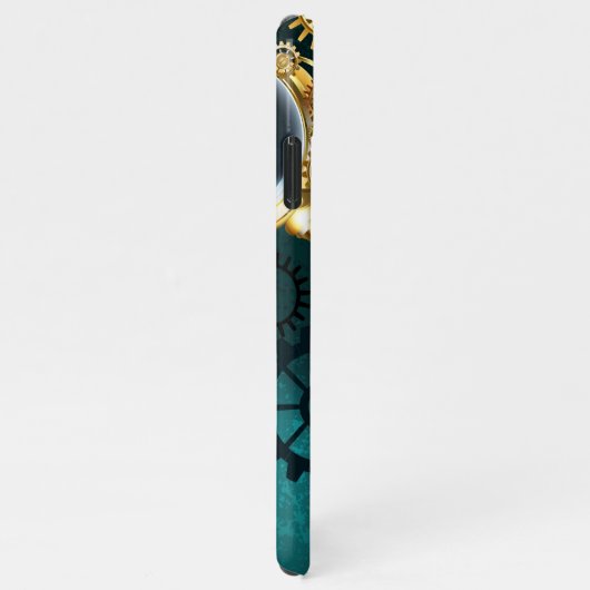 Vergrootglas in Steampunk-stijl iPhone Hoesje (Rechterkant)