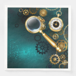 Vergrootglas in Steampunk stijl Servet