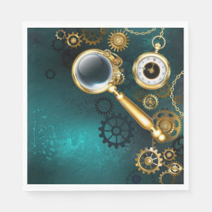 Vergrootglas in Steampunk-stijl Servet