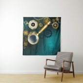 Vergrootglas in Steampunk stijl Wandkleed (In situ)